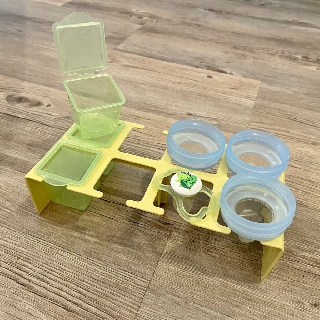 Sainsbury's baby food freezer pots and rack