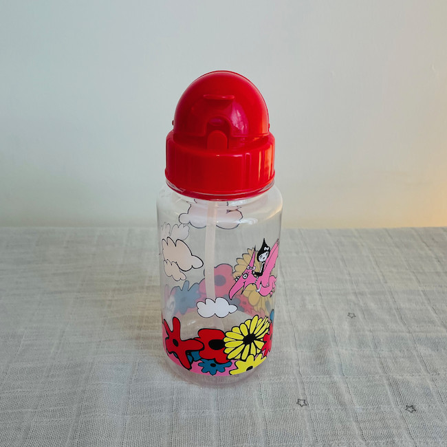 Zip and Zoe straw bottle in red