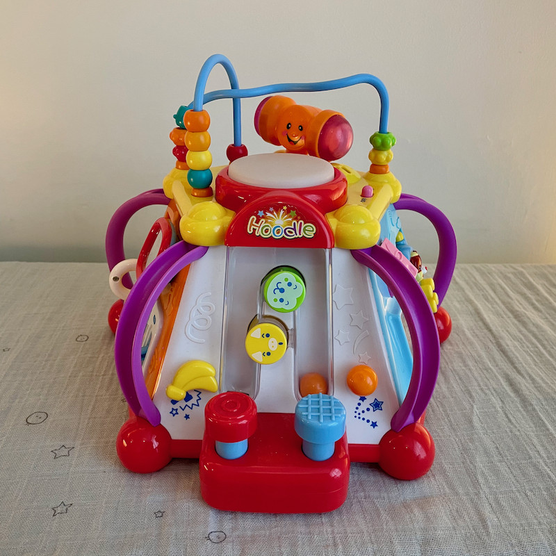 Hoodle Activity Toy with many toys