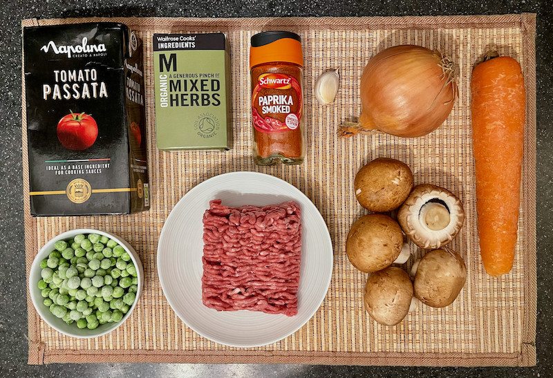 Ingredients for Meat Sauce Recipe