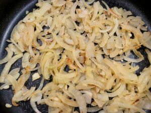 Step1 fry onions in a pan