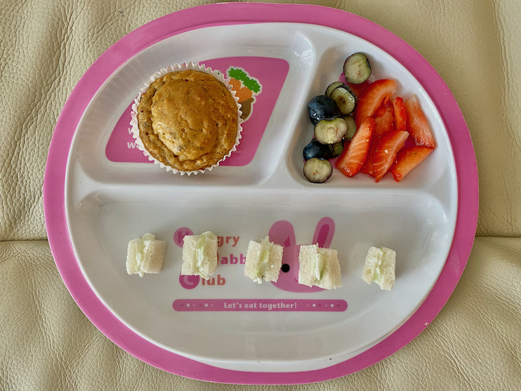 Apple-Banana-Carrot-Muffins-on-a-snack-plate-for-baby