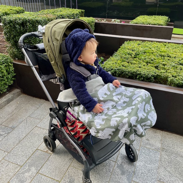Boy in pushchair with Bundlebean Footmuff - Feature Image